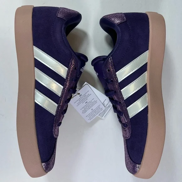 🆕Adidas VL Court 3.0 in the colors Aurora Plum/Zero Metalic/Pink Gum - Size:US 5 - Picture 9 of 17